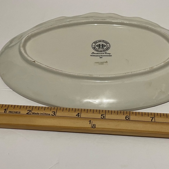 Fitz & Floyd "Home Warms the Heart" sentiment tray or cookie platter. - Picture 3 of 3